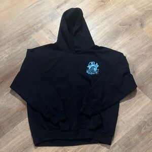 CVLA Men’s Black Hoodie with Blue and Orange Logo
